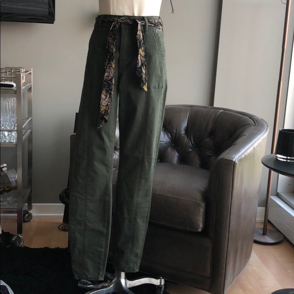 NWOT Anthropologie Tie Waist Chino Pants Size 28T